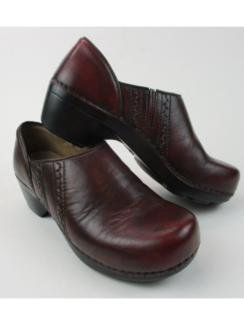 Vtg Dansko Sienna Leather Clog Shoes Size EU 35/US 5, New Old Stock Rust Brown